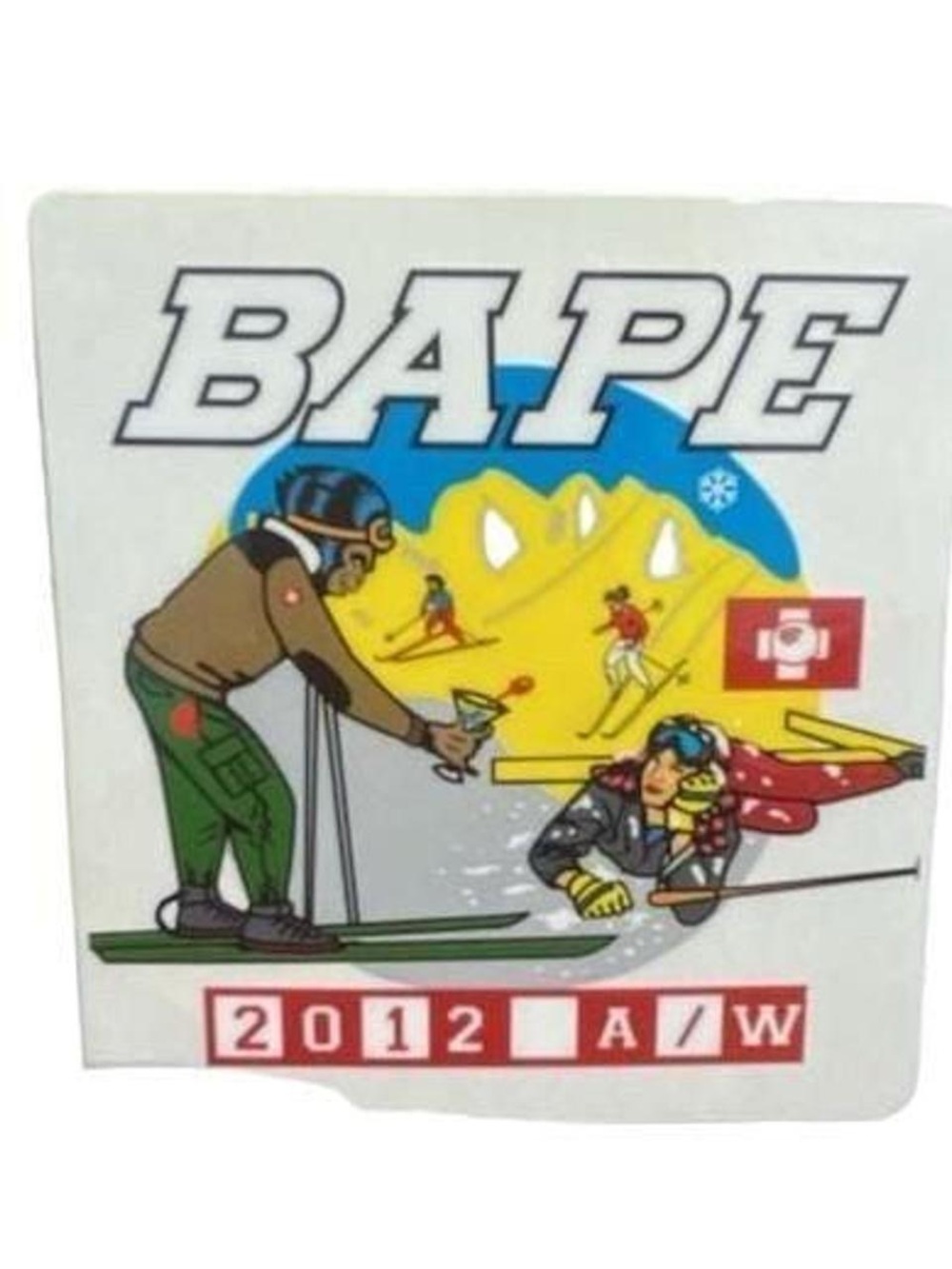 Bape Ski Graphic Poster — Yellow Blue Green Red